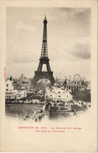 Cpa expo 1900 paris tour - expo,